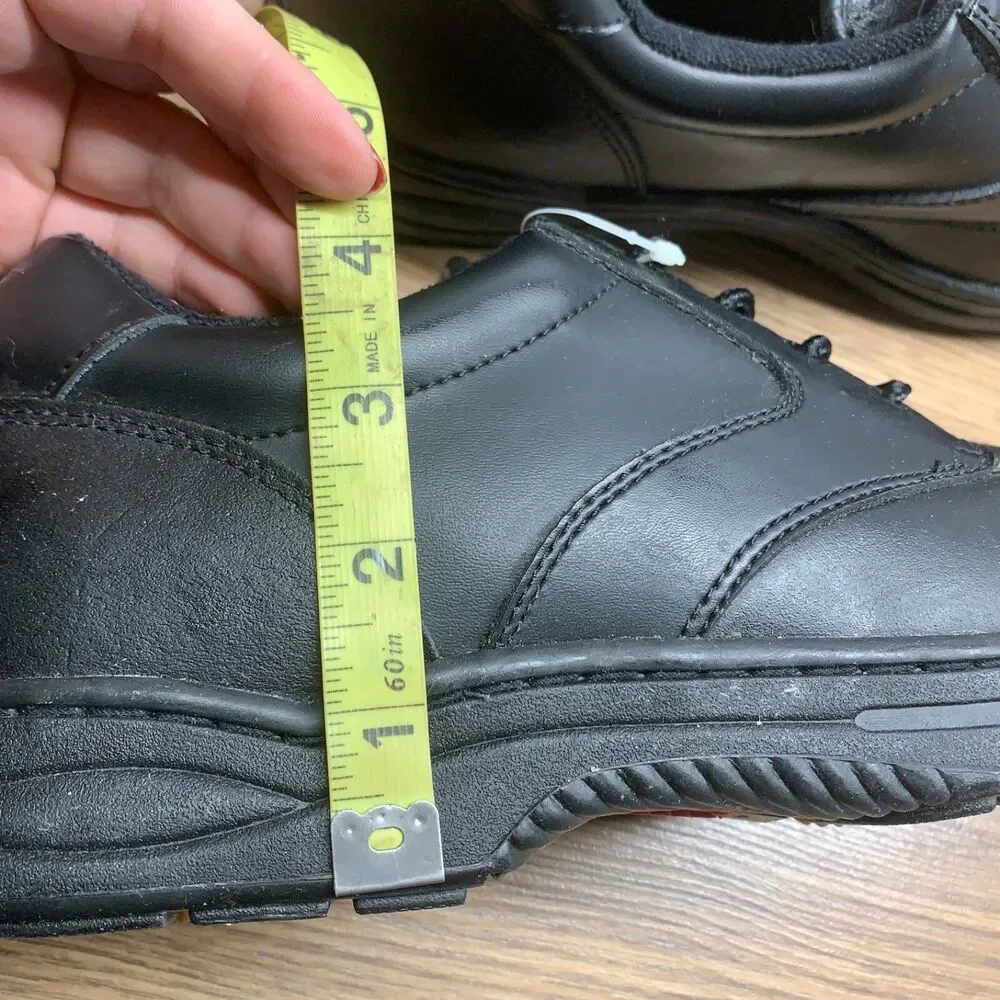 Thorogood Men's‎ Low-Cut Steel Toe Oxford Work Shoes Black Leather Size 12W